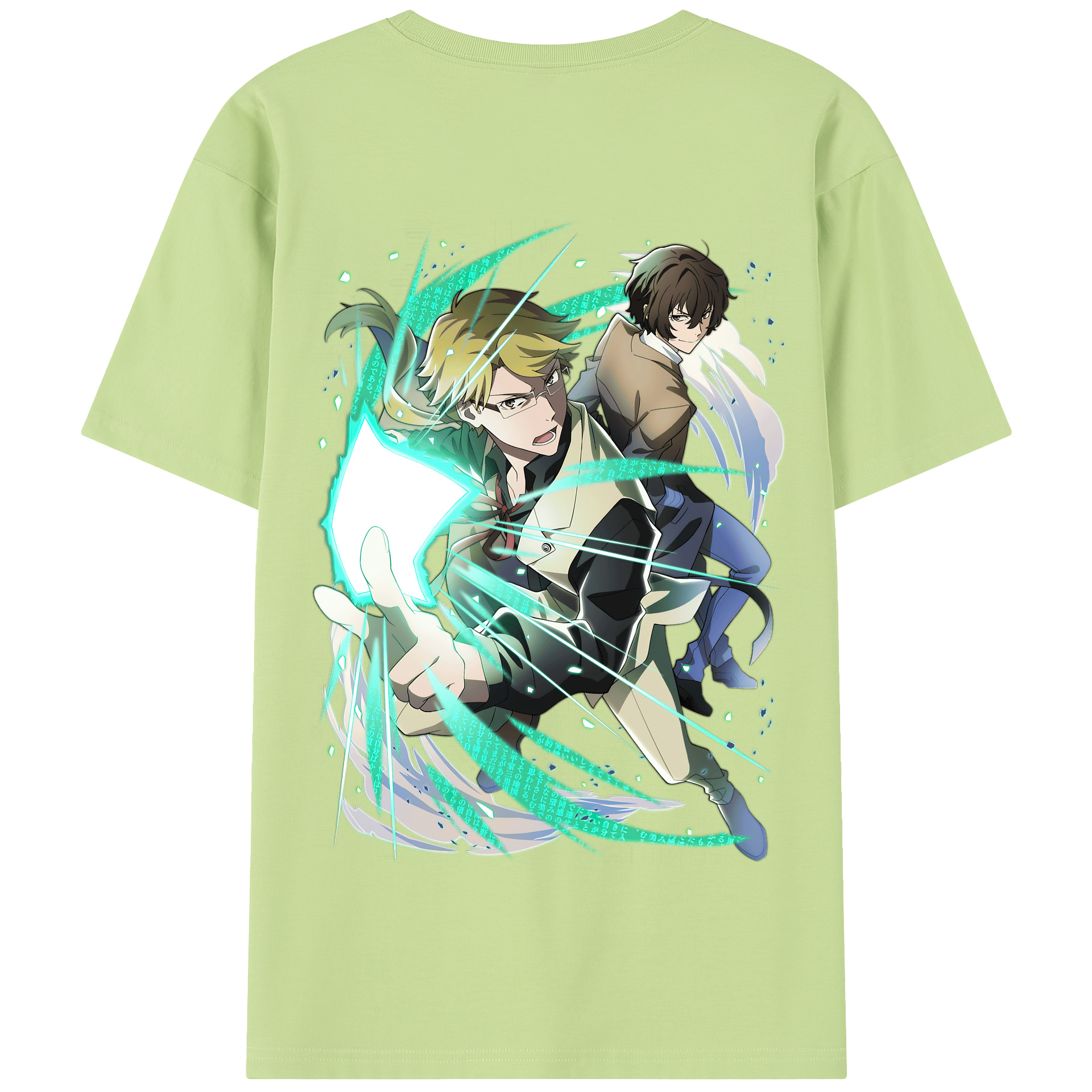 （画像用） 文豪ストレイドッグス Bungo Stray Dogs 綿100％半袖Tシャツ（背面プリント）